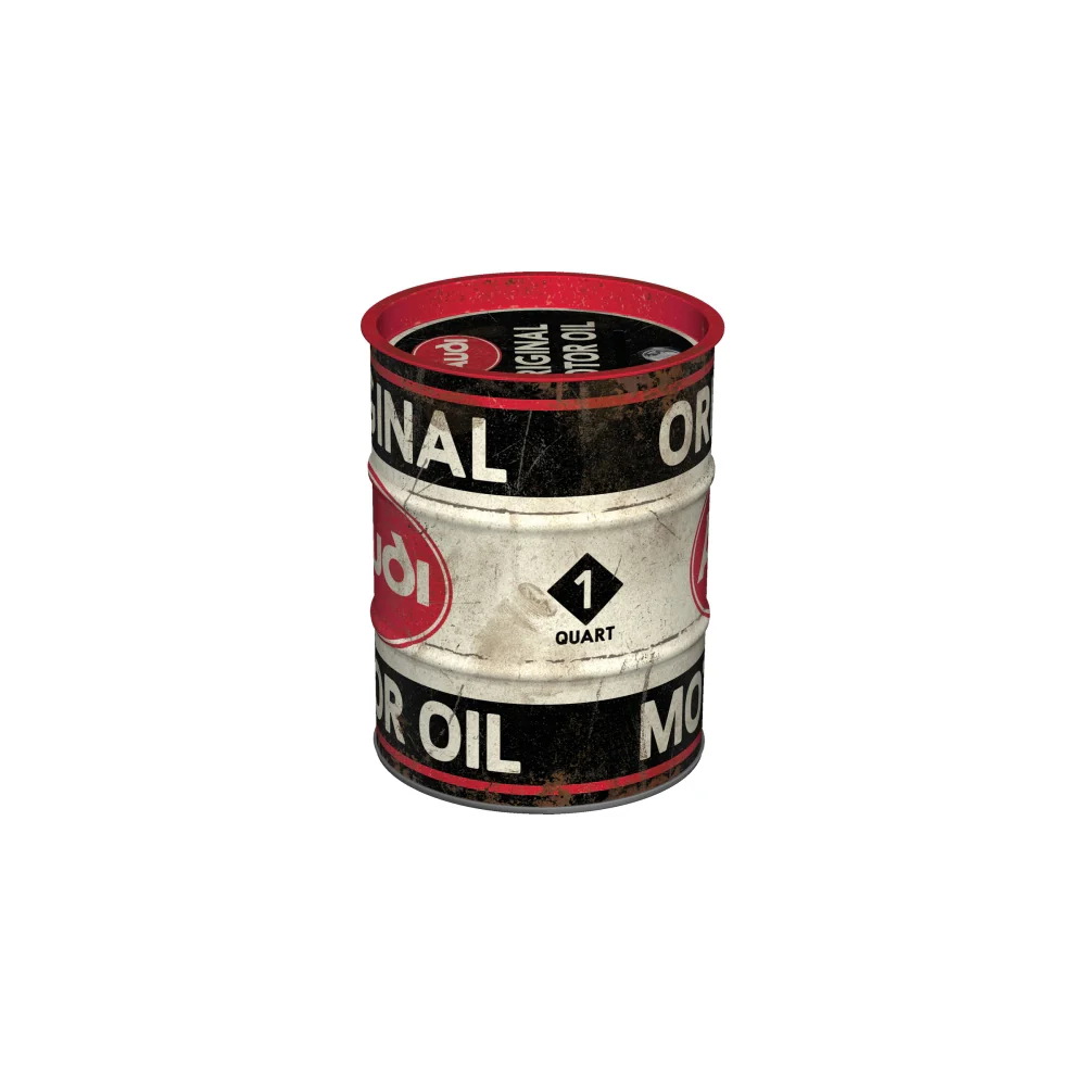 Nostalgic-Art Money Box Oil Barrel Audi Original Motor 9.3x9.3x11.5cm - Image 2