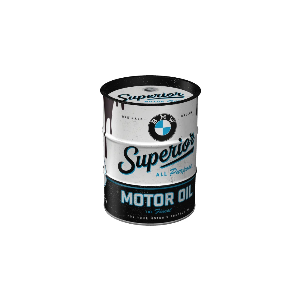 Nostalgic-Art Money Box Oil Barrel BMW Motor 9.3x9.3x11.5cm - Image 3
