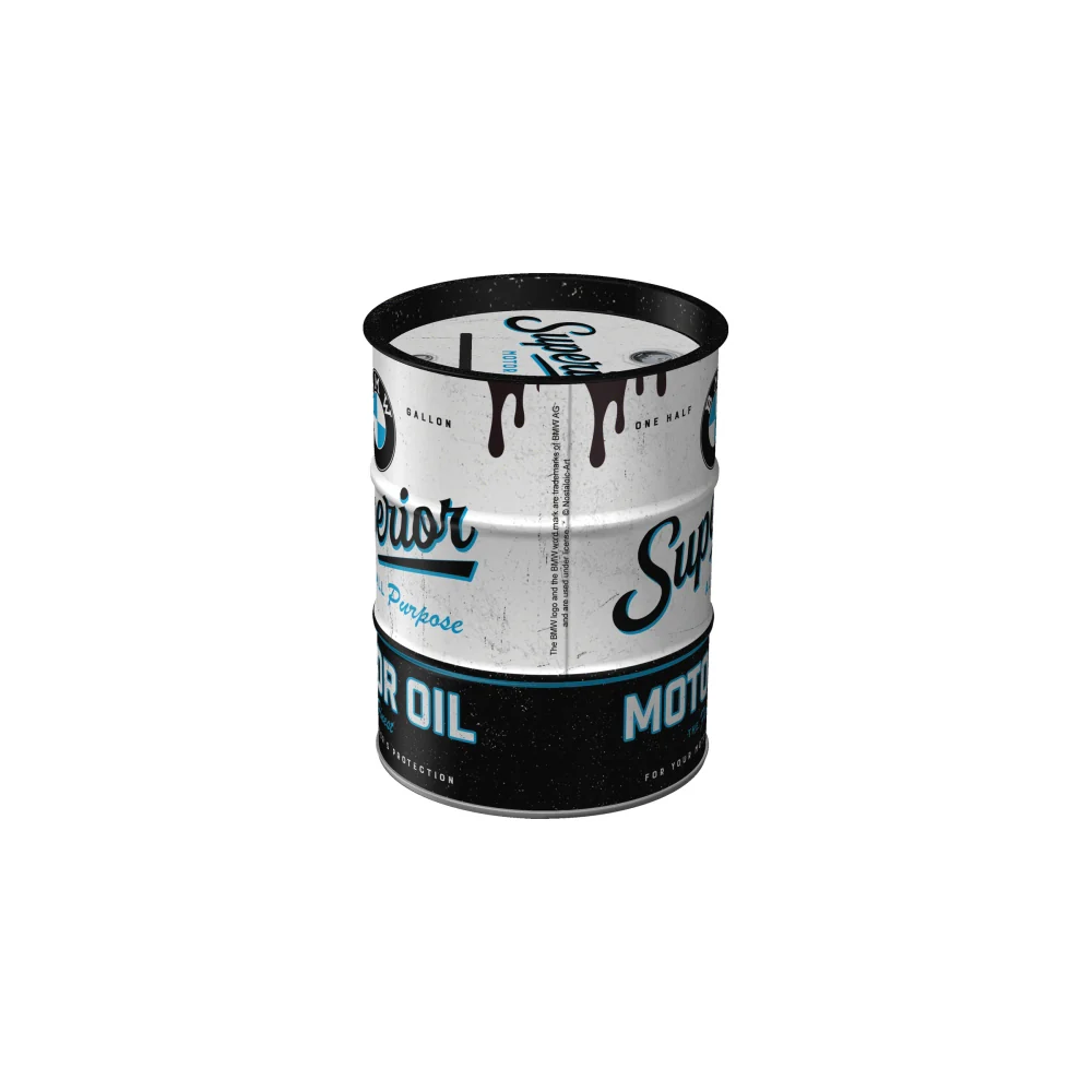 Nostalgic-Art Money Box Oil Barrel BMW Motor 9.3x9.3x11.5cm - Image 4