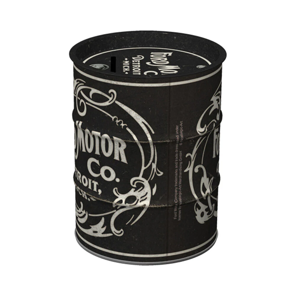 Nostalgic-Art Money Box Oil Barrel Ford - Vintage Logo 9.3x9.3x11.5cm - Image 4