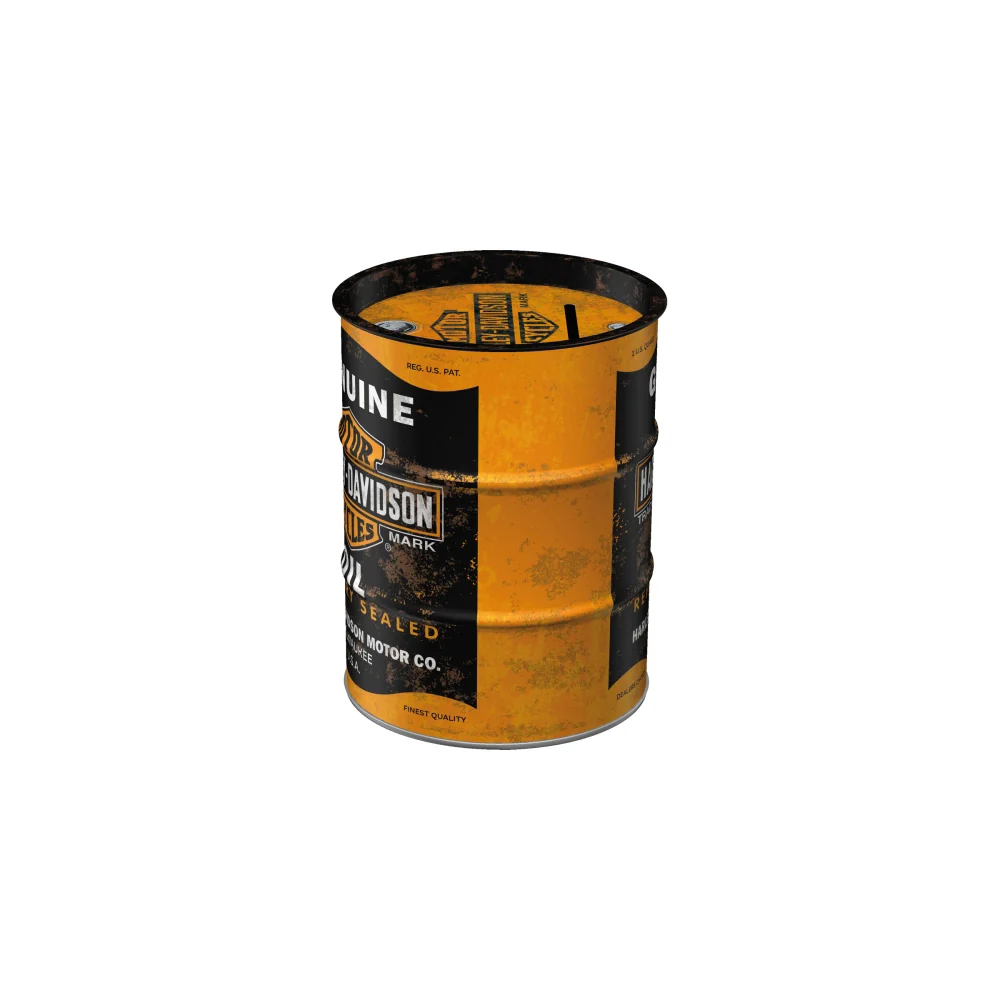 Nostalgic-Art Money Box Oil Barrel Harley-Davidson Genuine 9.3x9.3x11.5cm - Image 2