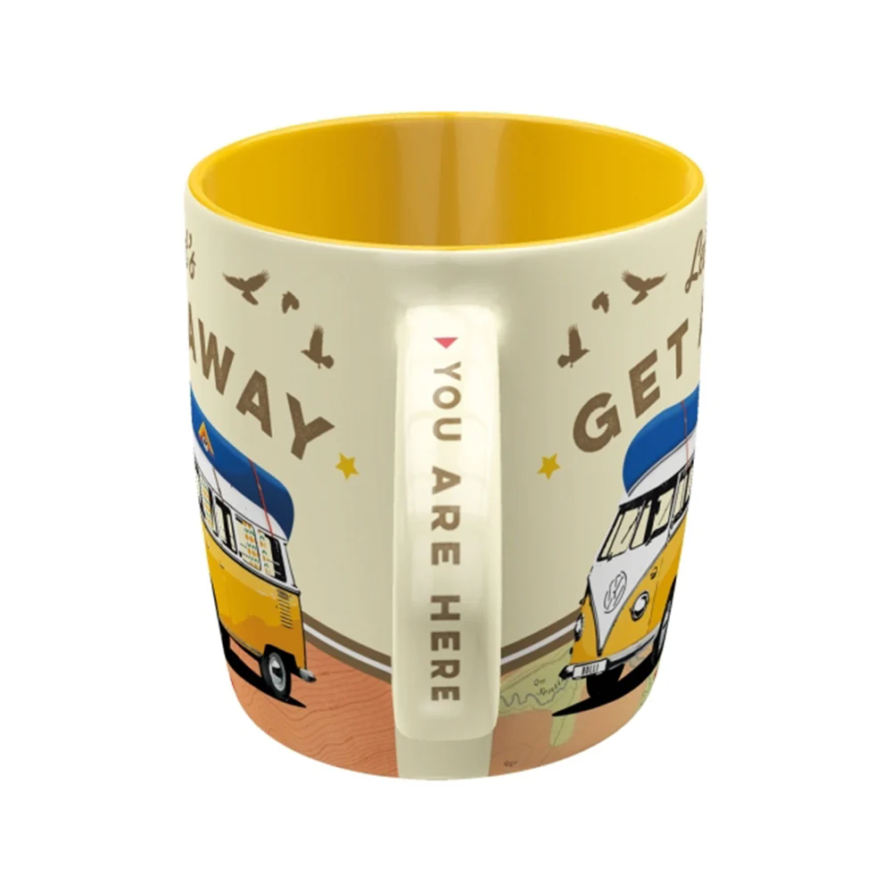 Nostalgic-Art Mug VW Bulli Travel-Themed Retro Ceramic 330ml Yellow - Image 3
