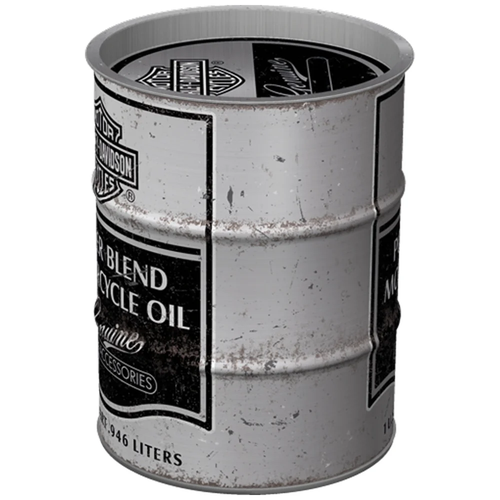 Nostalgic-Art Oil Barrel Harley-Davidson Power Blend Vintage/Retro Money Box - Image 2