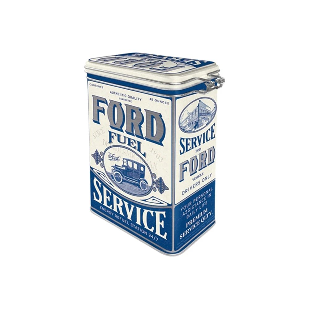 Nostalgic-Art Storage Clip Top Tin 1.3L 17.5cm Ford Fuel and Service - Image 2