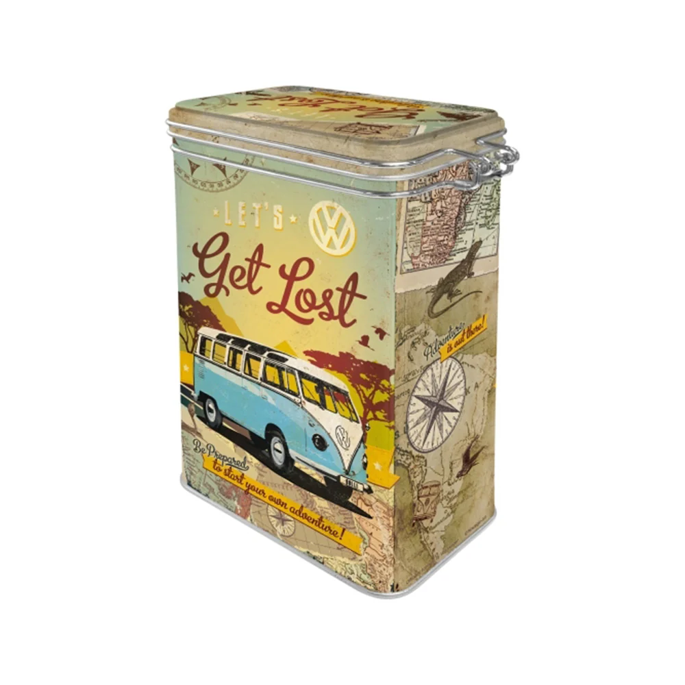 Nostalgic-Art Storage Clip Top Tin 1.3L 17.5cm VW Lets Get Lost - Image 2