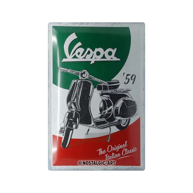 Nostalgic-Art Vespa The Italian Classic 40x60cm Metal XL Sign Plaque - Image 2