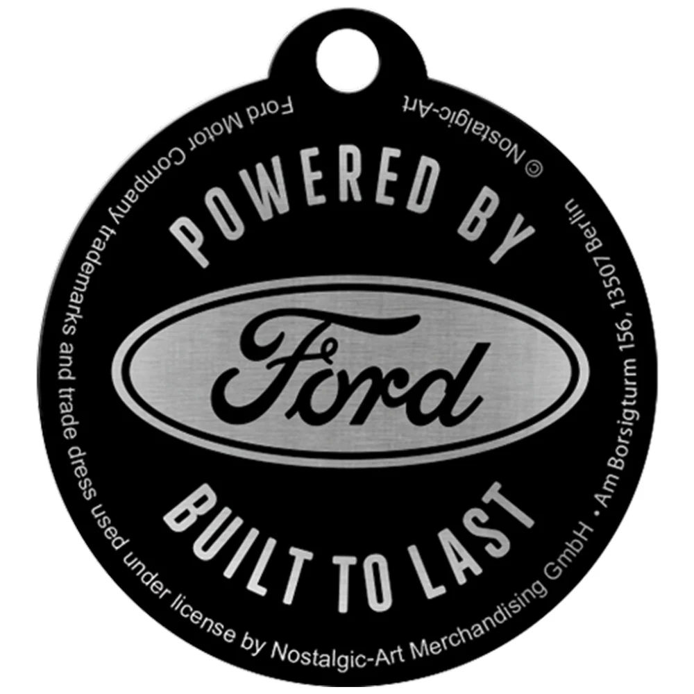 Nostalgic-Art Vintage/Retro Keyring Round Ford Built To Last 7.5x4x0.3cm - Image 3