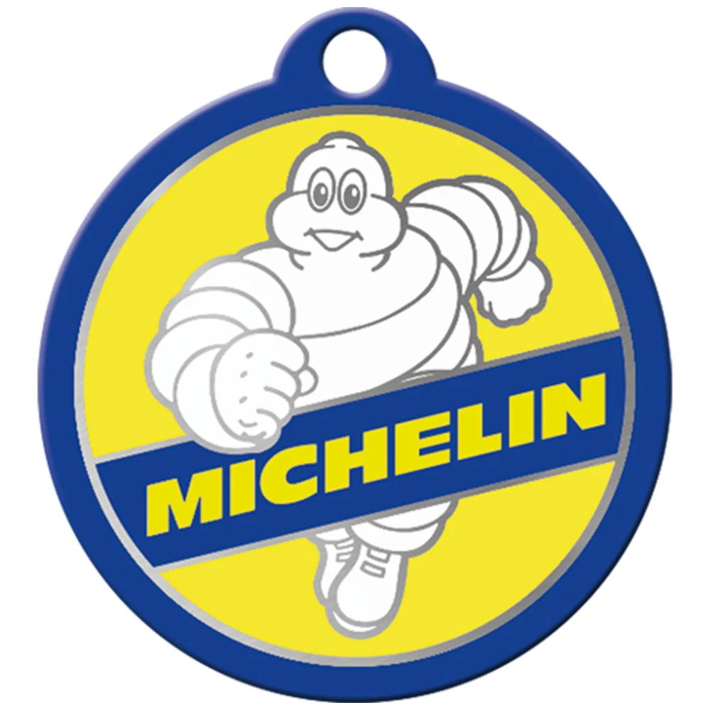 Nostalgic-Art Vintage/Retro Keyring Round Michelin Logo 7.5x4x0.3cm (Yellow/Blue) - Image 5