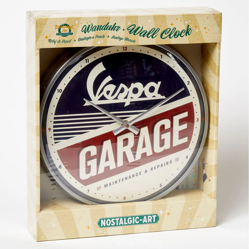 Nostalgic-Art Wall Clock Official Vespa Garage Licensed Design 30cm - Image 2