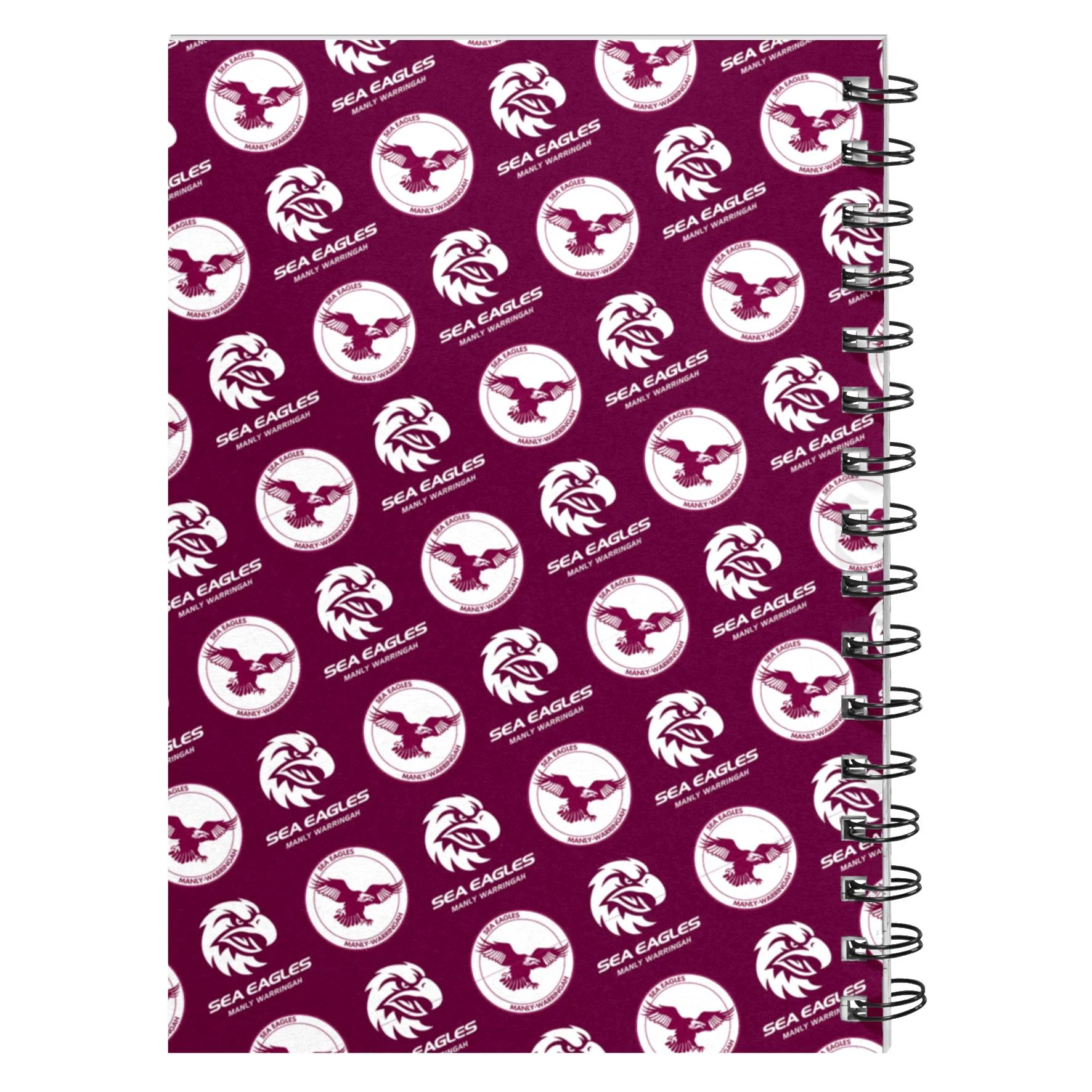 NRL - Manly Warringah Sea Eagles Hardcover A5 Spiral Notebook - Image 2