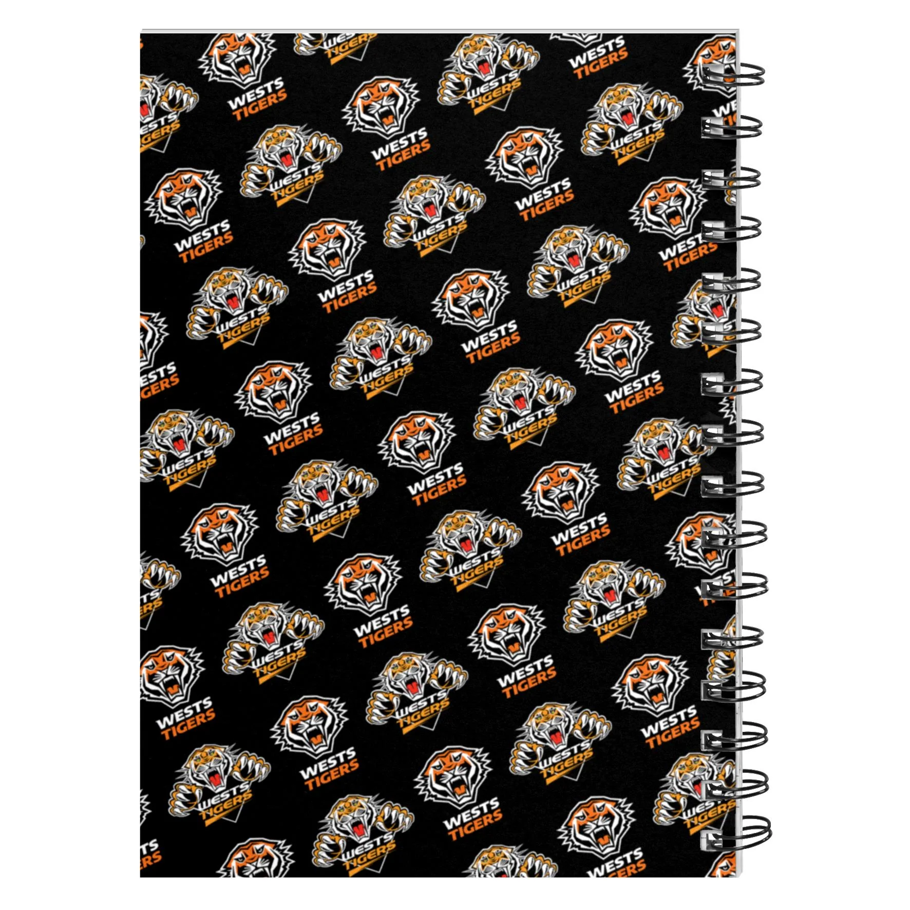 NRL - Wests Tigers Hardcover A5 Spiral Notebook - Image 2