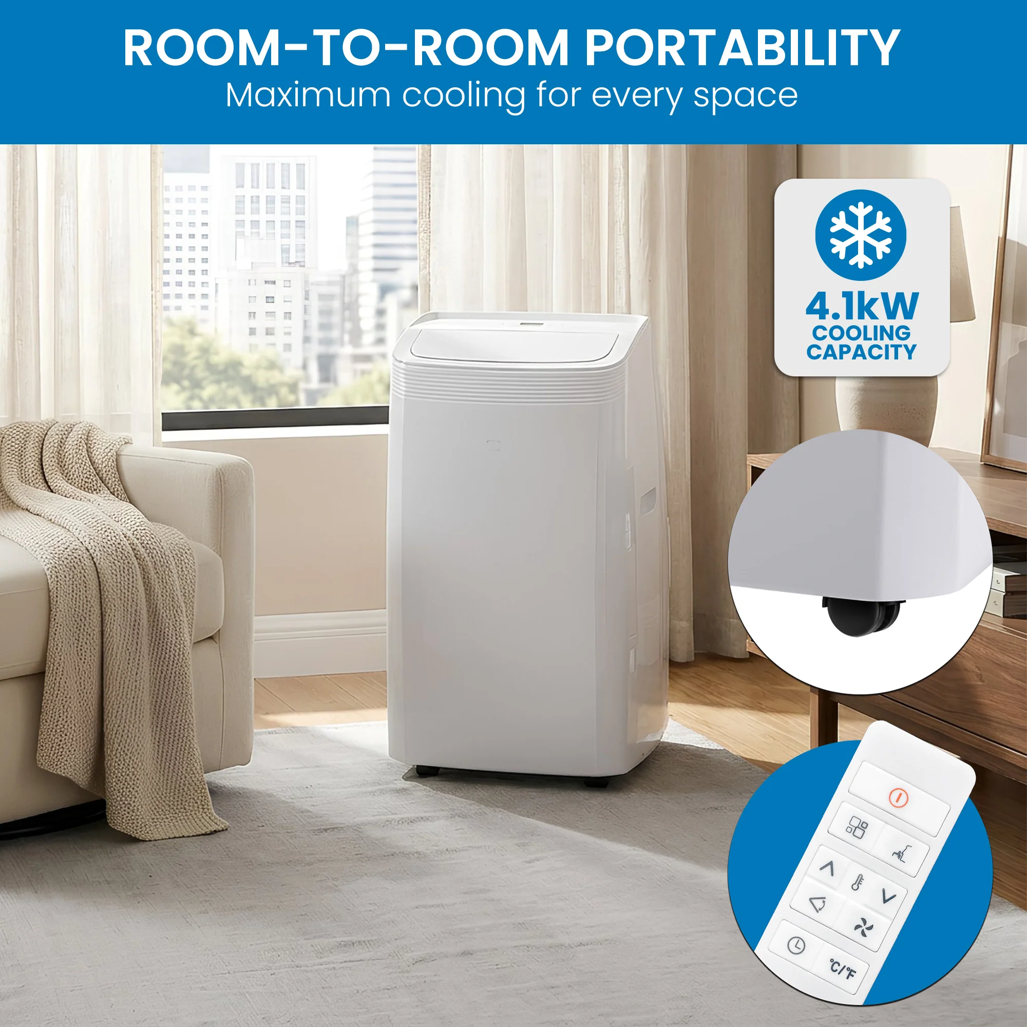 Olimpia Splendid 4.1kW Portable Air Conditioner WiFi Remote SERENITY14 - Image 8