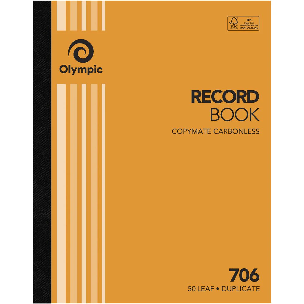 Olympic 5 Pack 706 Duplicate Record Book 50 Leaf Bulk - Image 2