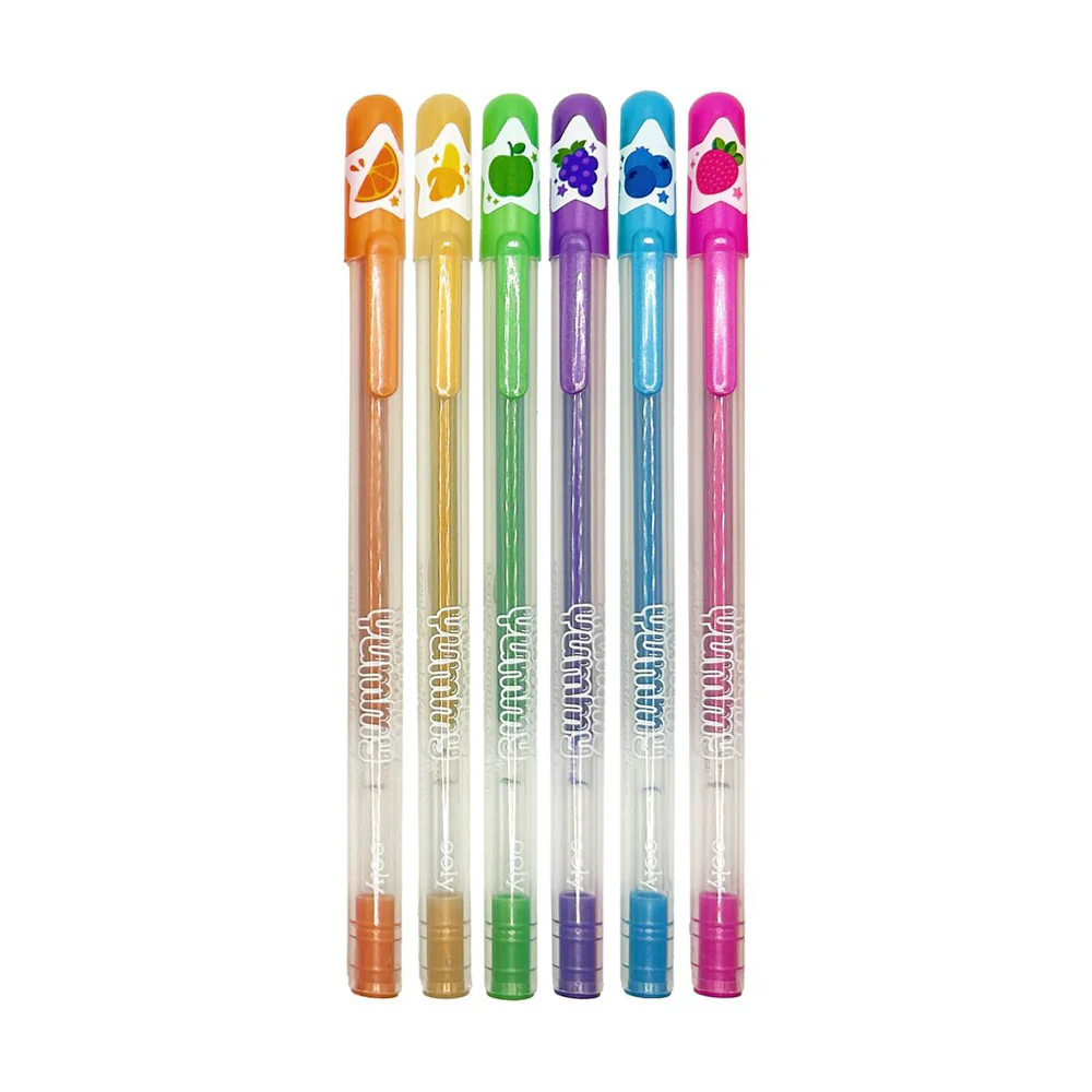 Ooly Yummy Yummy Metallic Gel Pens Writing Stationery 3y+ (6-Pack) - Image 2