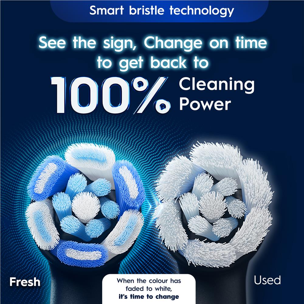 Oral-B iO 5 Personalised Clean Electric Toothbrush  with Travel Case and 3 Brush Heads (Blush Pink) - Image 6