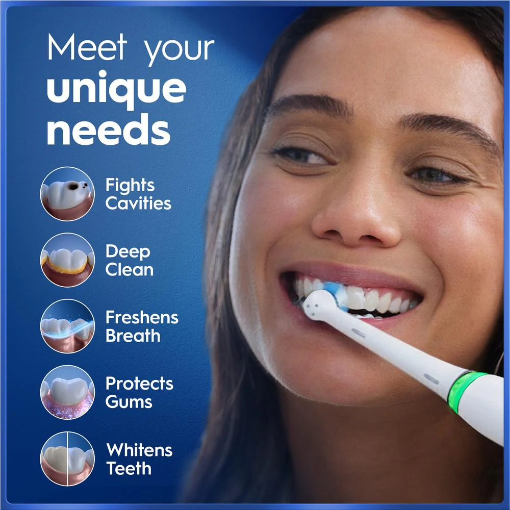 Oral-B iO 5 Personalised Clean Electric Toothbrush  with Travel Case and 3 Brush Heads (Blush Pink) - Image 8