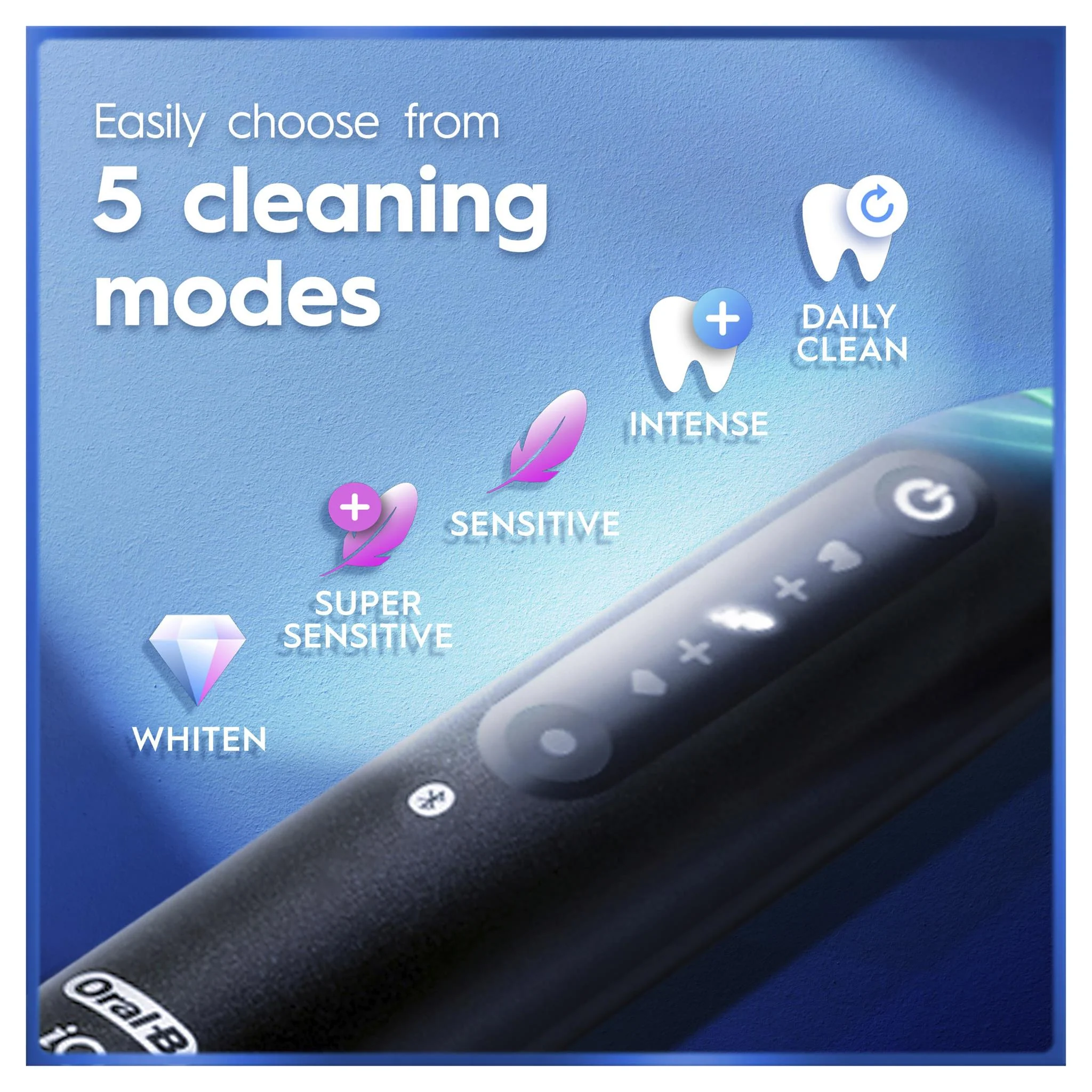 Oral-B iO 5 Personalised Clean Electric Toothbrush with Travel Case and 3 Brush Heads (Matte Black) - Image 4