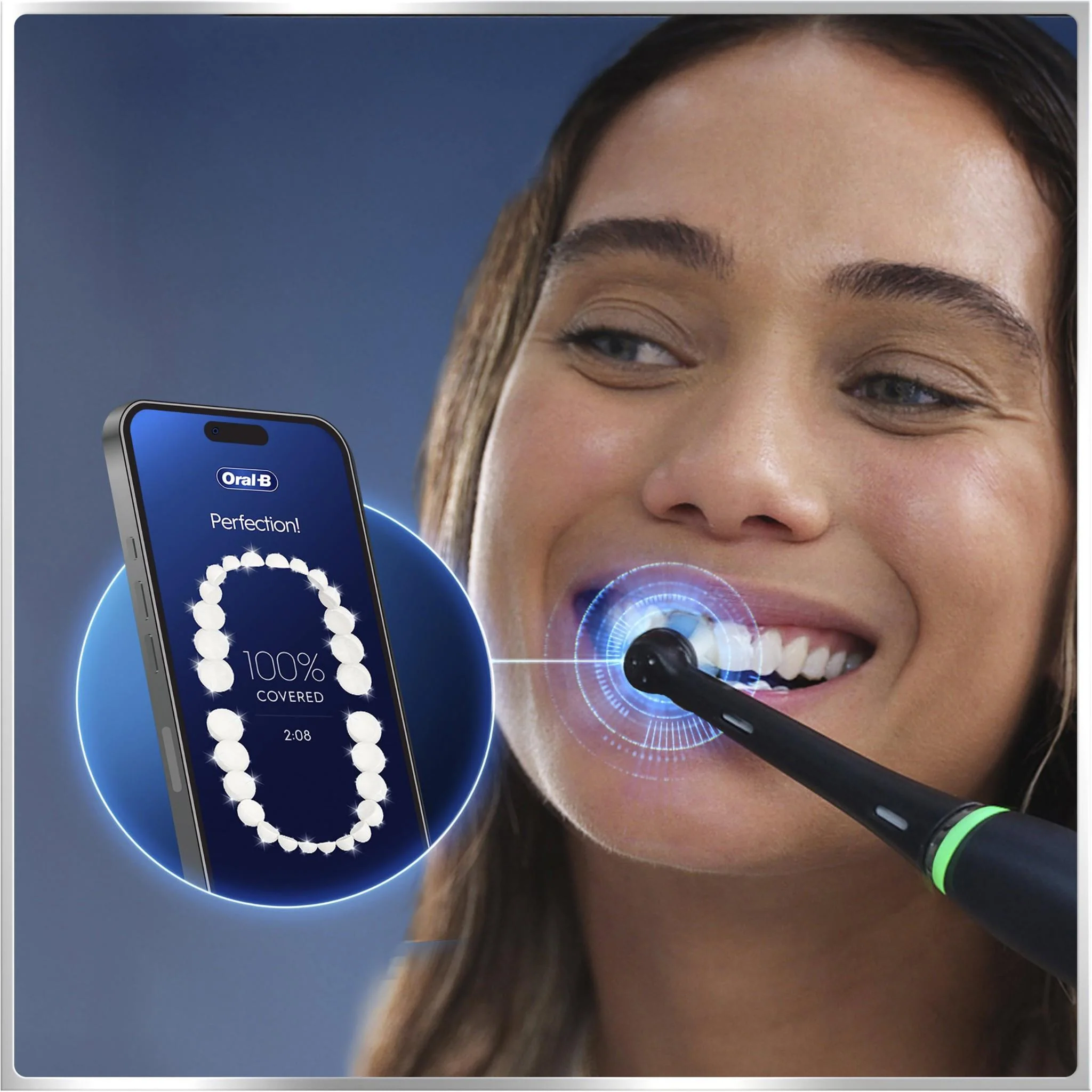 Oral-B iO 6 Connected Coach Advanced Clean Electric Toothbrush with Travel Case (Black) - Image 14