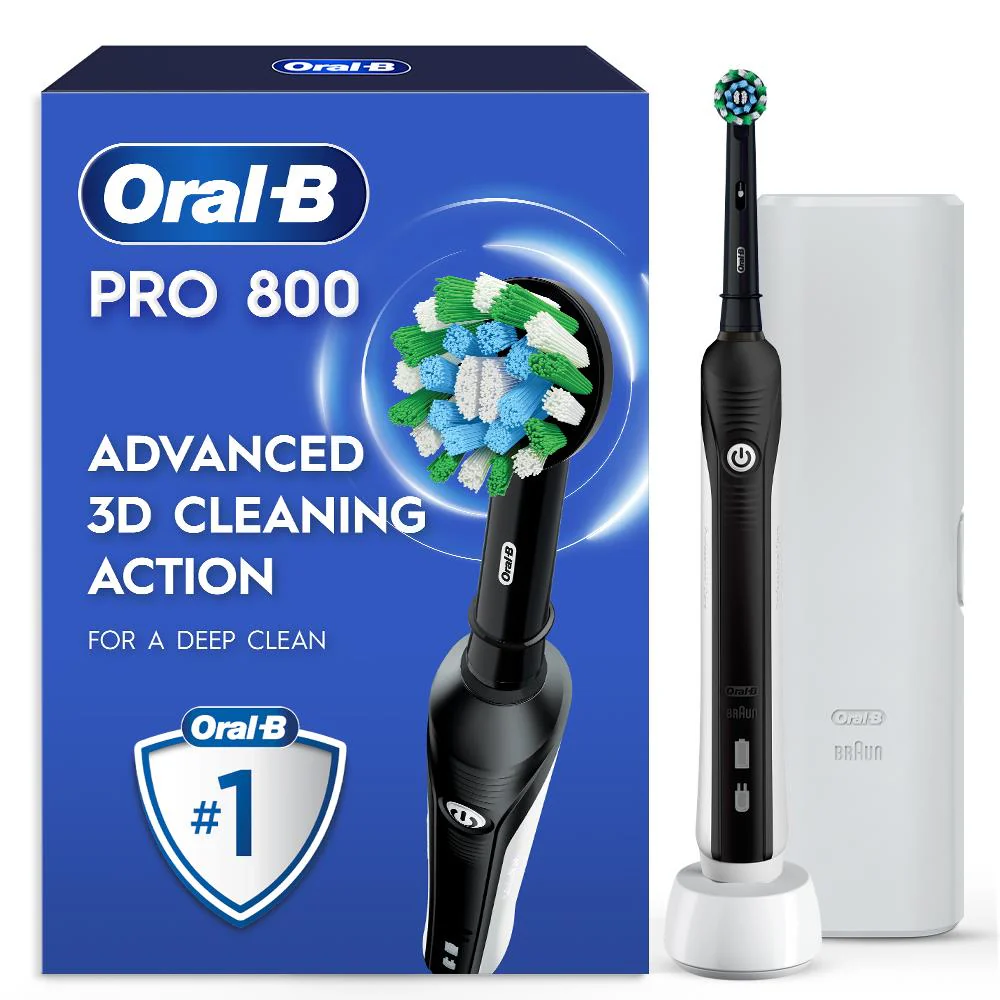 Oral-B Pro 800 Floss Action Electric Toothbrush (Black) - Image 6