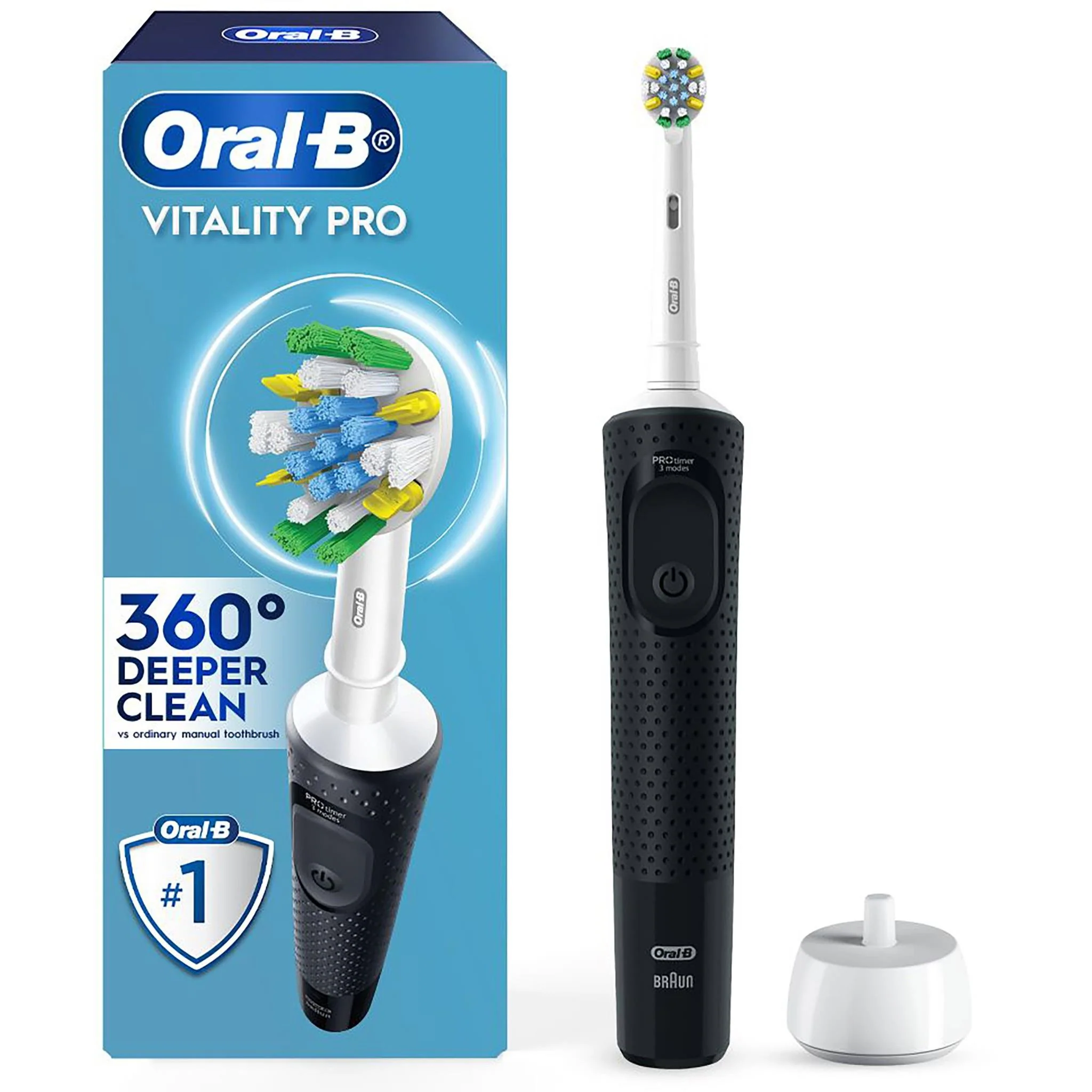 Oral B Vitality Pro Deep Clean Electric Toothbrush (Black) - Image 2