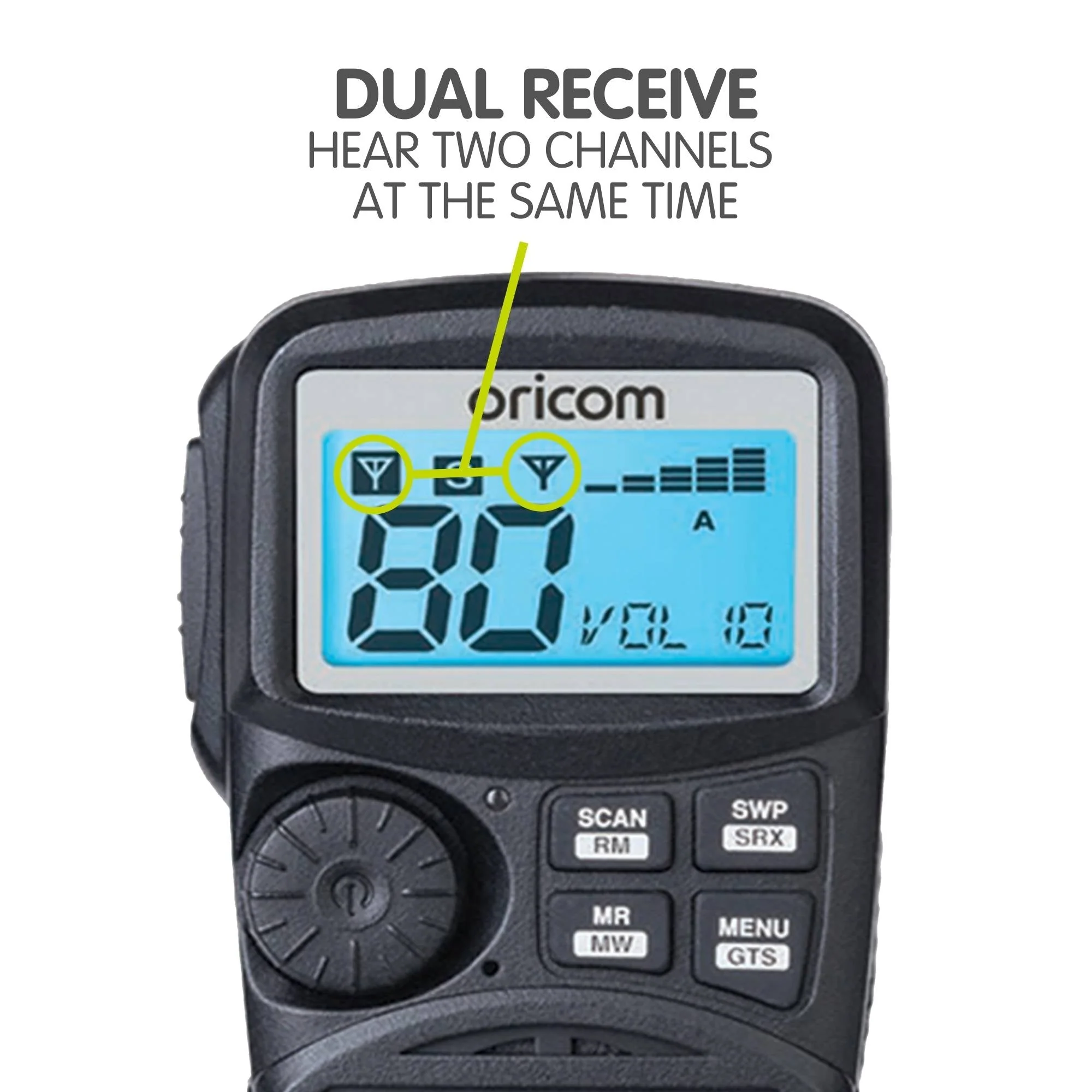 Oricom UHF350DR Radio, ANU240 Antenna & Handheld - Image 5