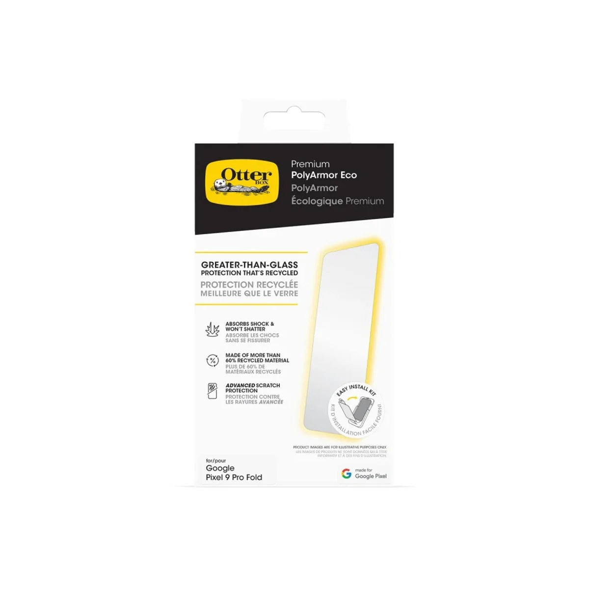 Otterbox Premium PolyArmor Eco Screen Protector for Google Pixel 9 Pro Fold - Clear - Image 7
