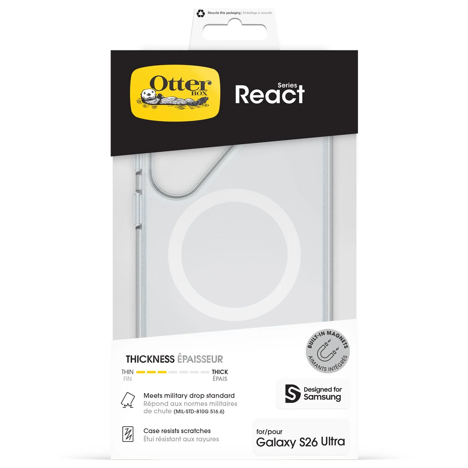 OtterBox React Magnet Case for Galaxy S26 Ultra (Clear) - Image 5