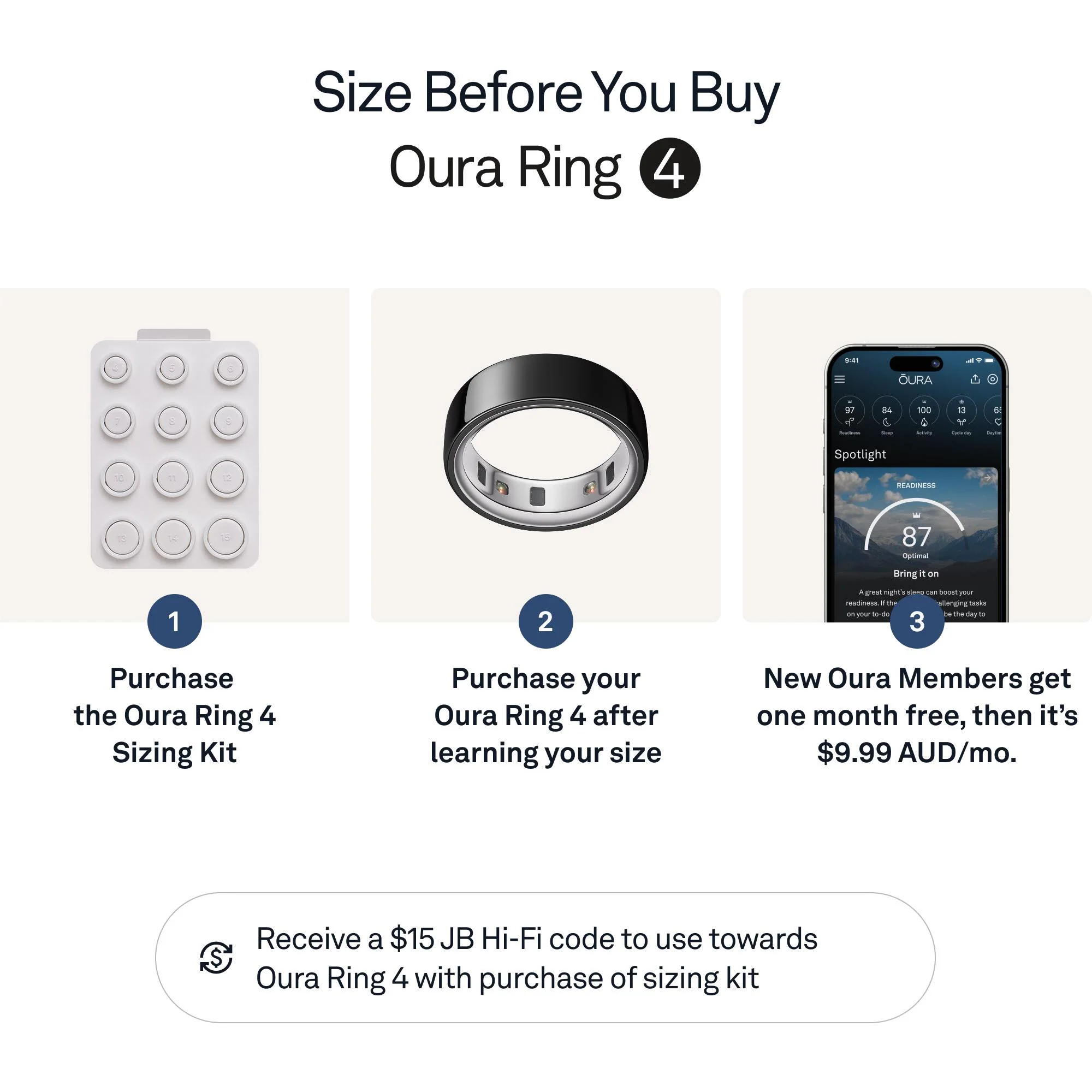 Oura Ring 4 [Size 11] (Black) - Image 4