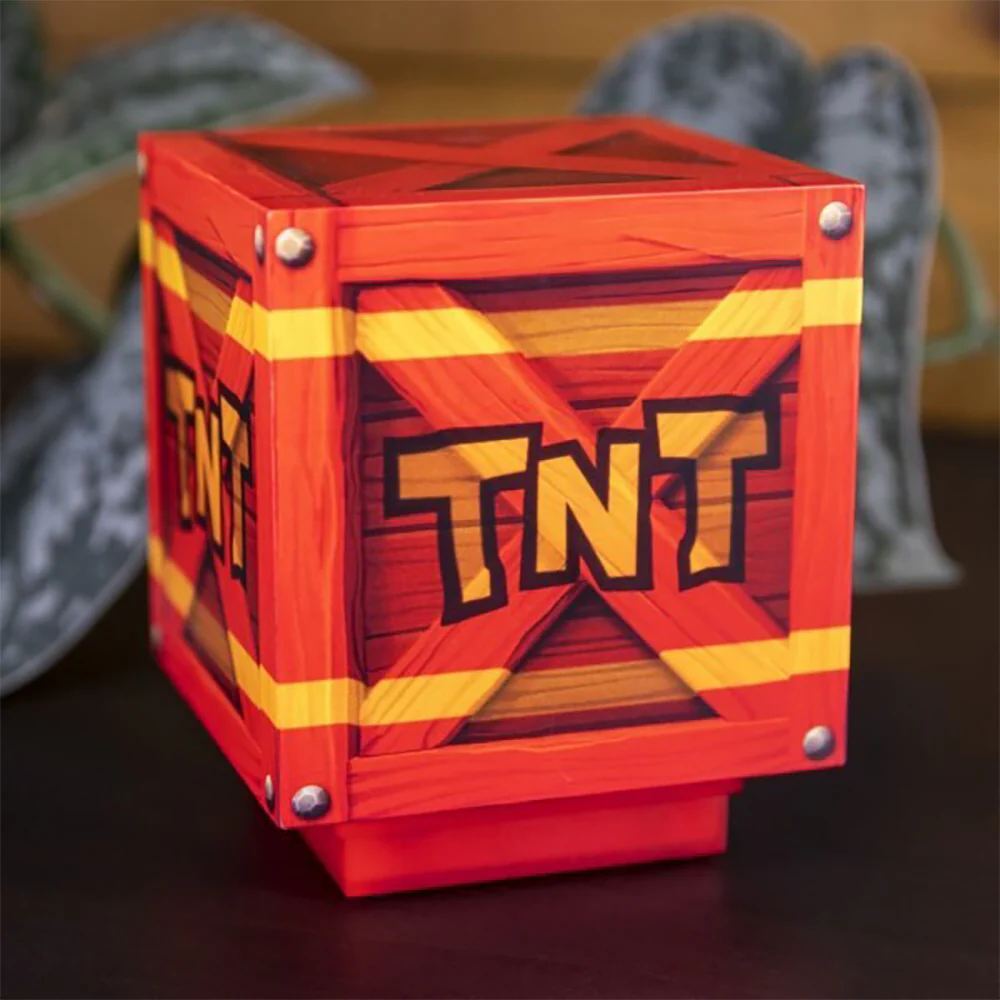 Paladone 10cm Crash Bandicoot Themed Tnt Light Kids Desk Lamp Decor - Image 3