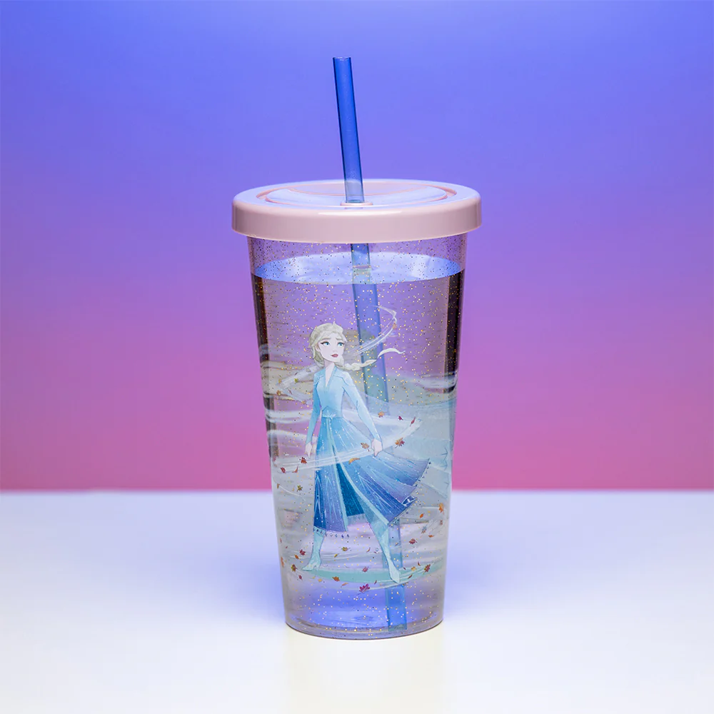 Paladone 600ml Frozen 2 Cup Kids/Children Travel Drinking Tumbler with Lid & Straw - Image 3