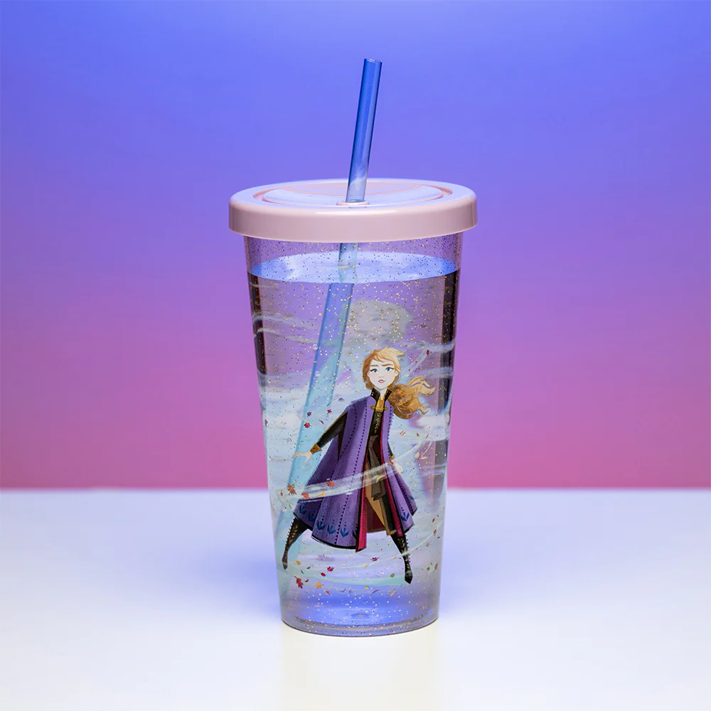 Paladone 600ml Frozen 2 Cup Kids/Children Travel Drinking Tumbler with Lid & Straw - Image 4
