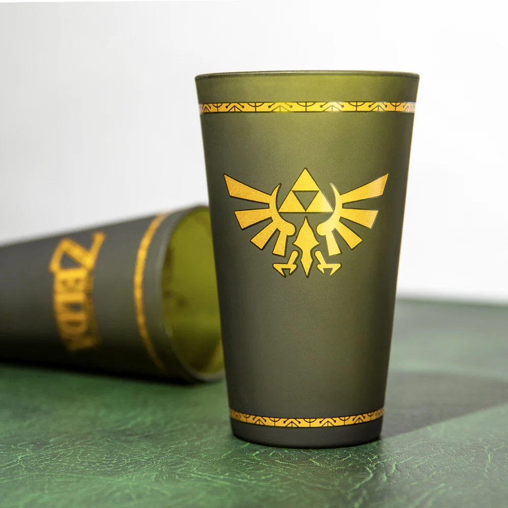 Paladone Zelda Hyrule Crest Glass 450ml (Green) - Image 3