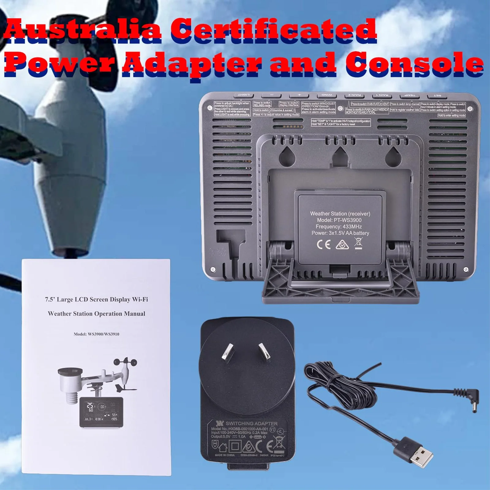 PanTech Gen3 PT-WS3900 IoT Solar Powered WiFi Wireless Weather Station 7.5" Display - Image 5
