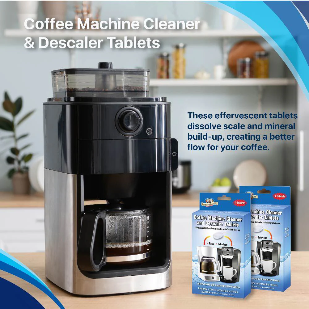 Parker and Bailey 4-Pack Coffee Machine Cleaner and Descaler Tablets - Image 2