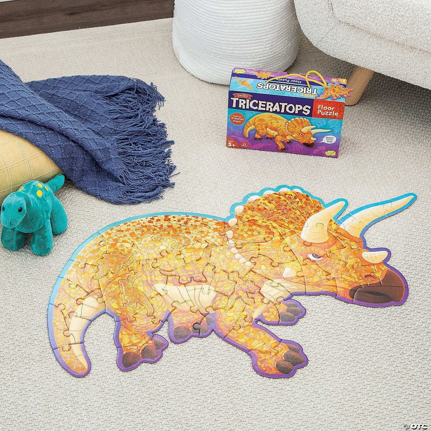 Peaceable Kingdom Floor Puzzle Triceratops 52 Pieces - Image 5