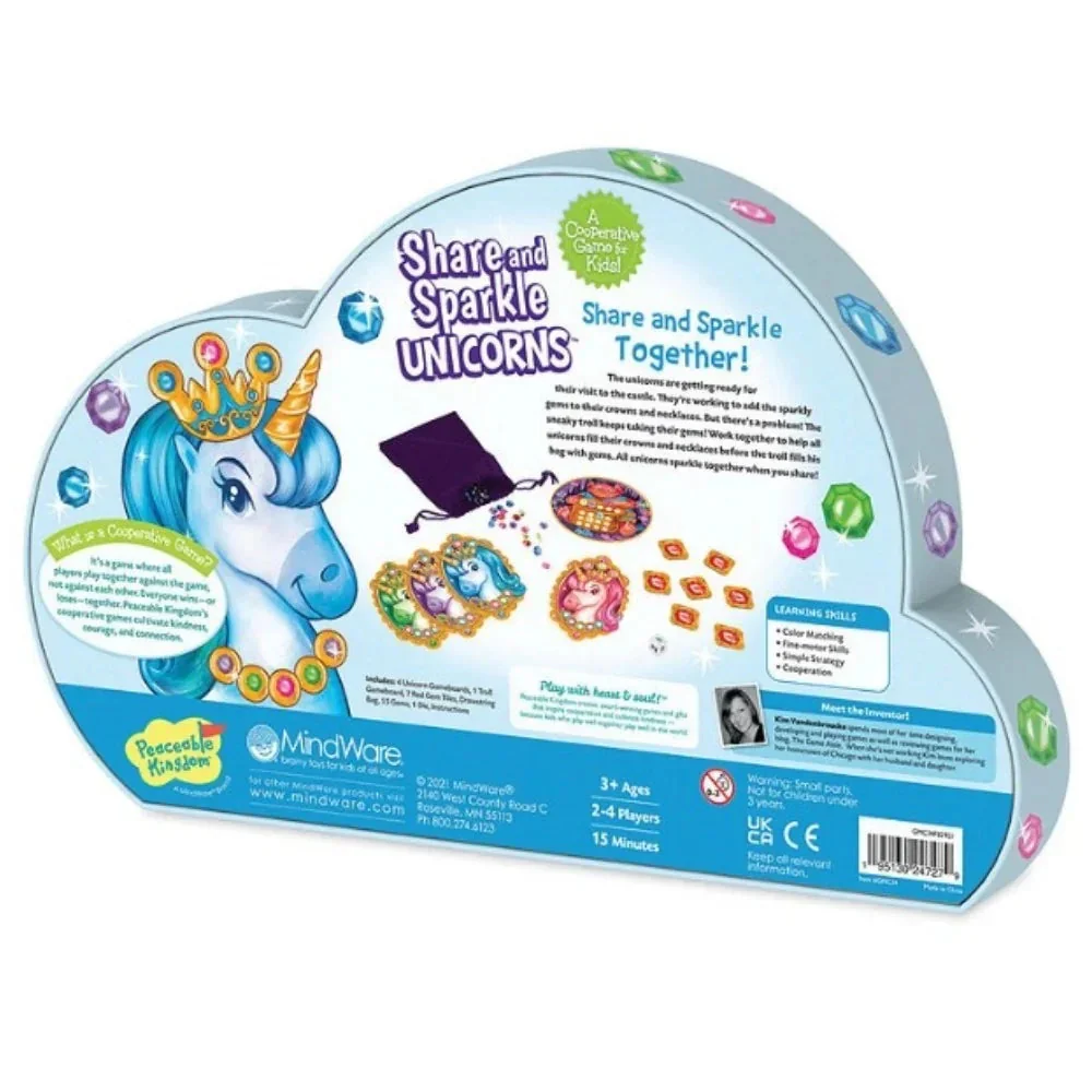 Peaceable Kingdom Share and Sparkle Unicorns Kids Game - Image 2