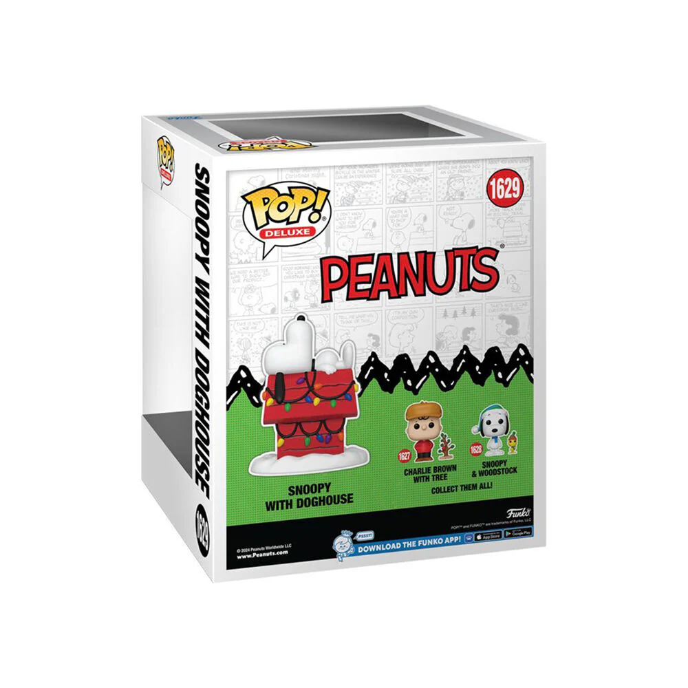 Peanuts Snoopy with Doghouse Holiday Deluxe Pop! Action Statue/Figure Toy - Image 3
