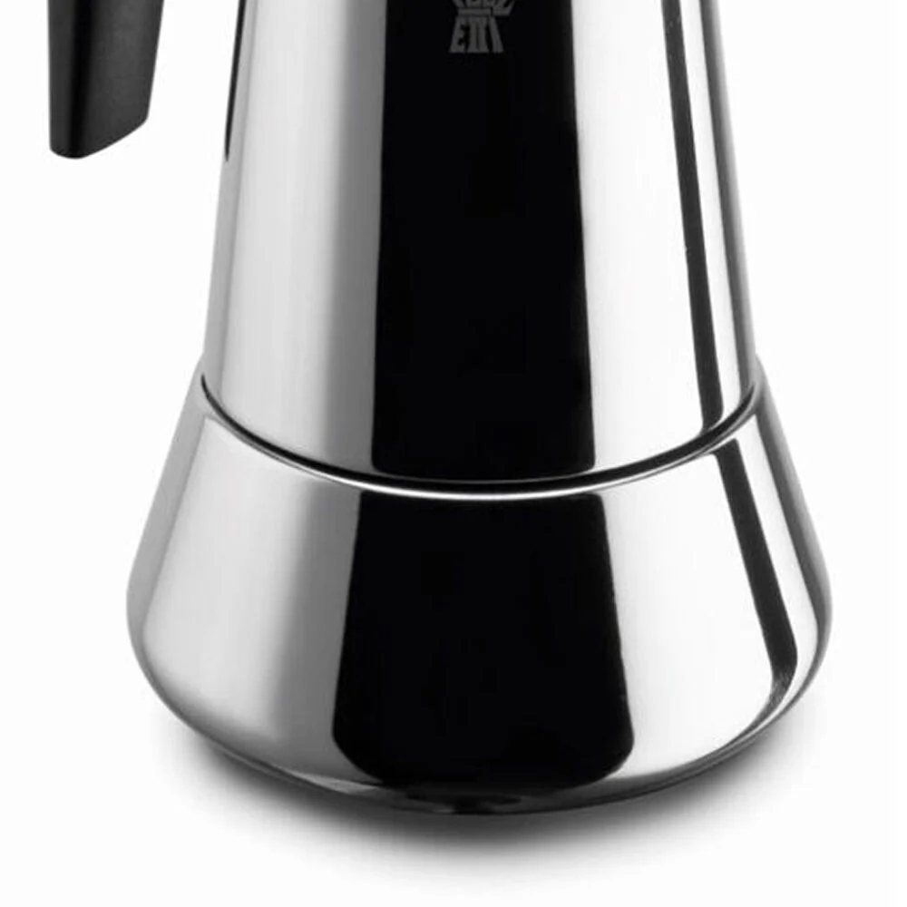 Pezzetti 4-Cup Stainless Steel Stovetop Espresso Coffee Maker w/ Handle Silver - Image 3