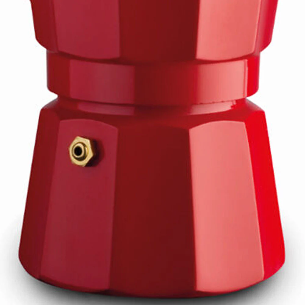 Pezzetti Italexpress Cafetiere 3-Cup Espresso Stovetop Coffee Maker Red - Image 3
