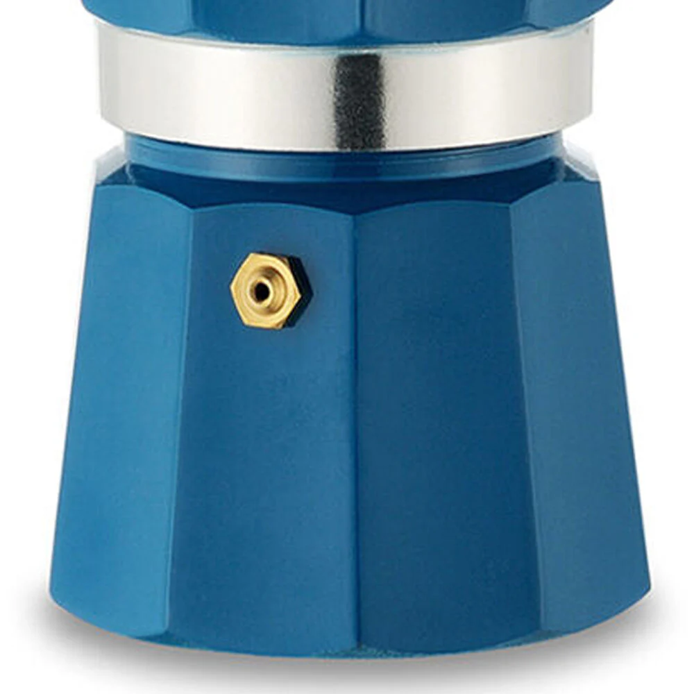 Pezzetti Italexpress Cafetiere 6-Cup Espresso Stovetop Coffee Maker Teal Blue - Image 3
