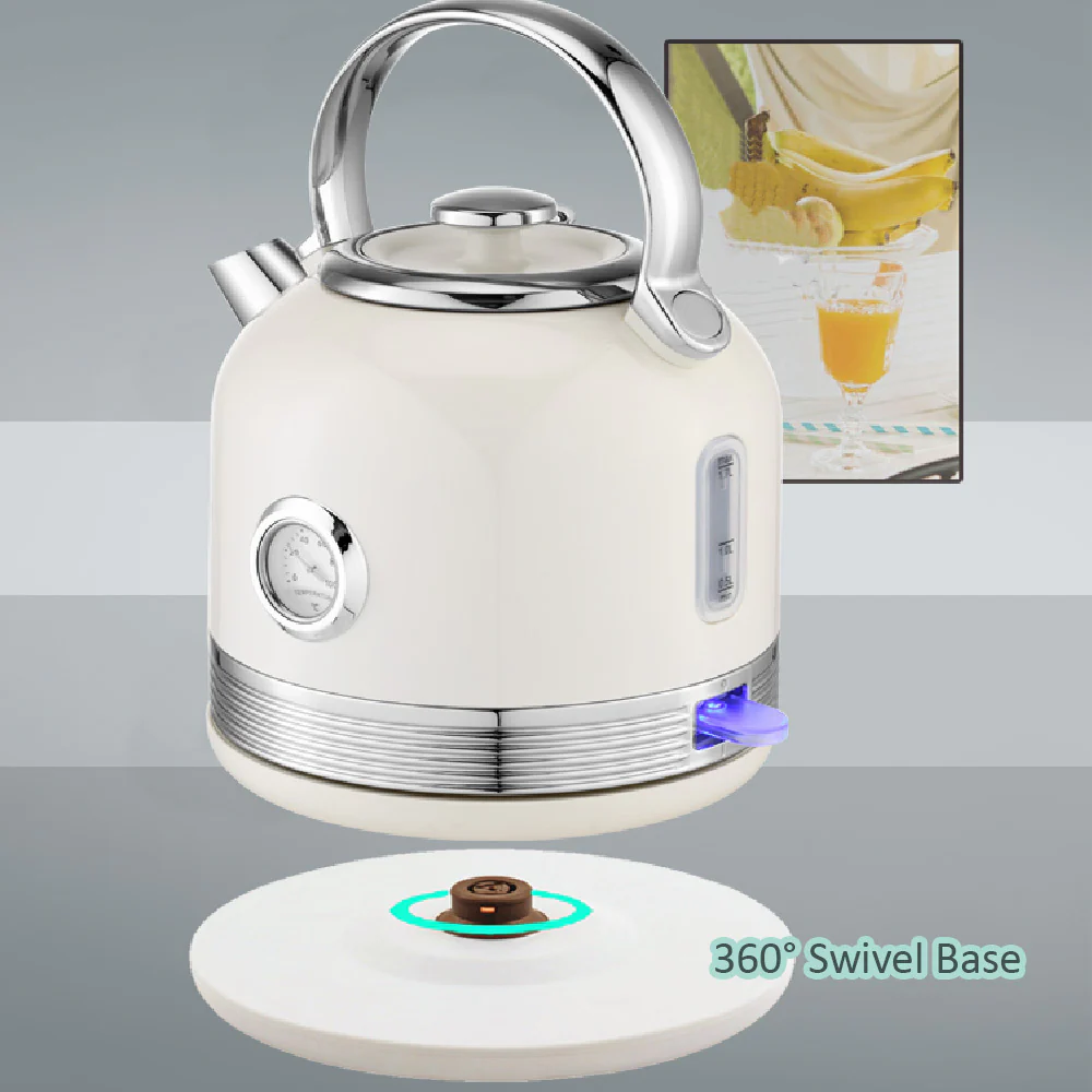 Philex 240V Cordless Stainless Steel Electric Kettle (White) - Image 4