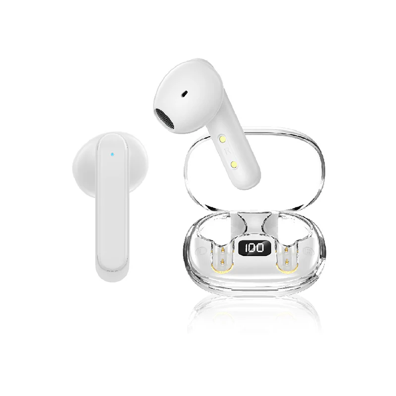 Philex True Wireless Earbuds with Charging Case And LED Display 300mAh (White) - Image 2
