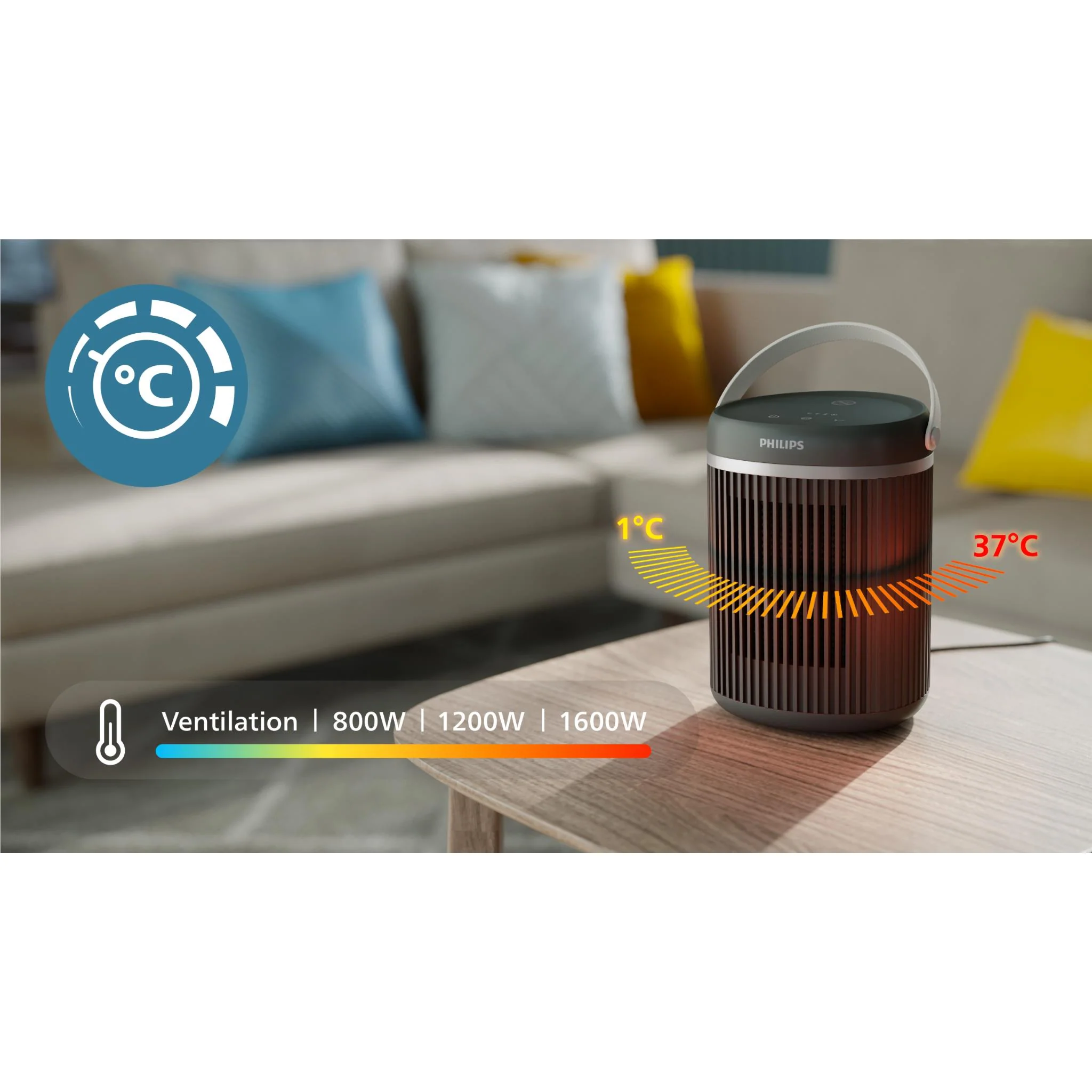 Philips 3000 Series Compact Ceramic Fan Heater - Image 5