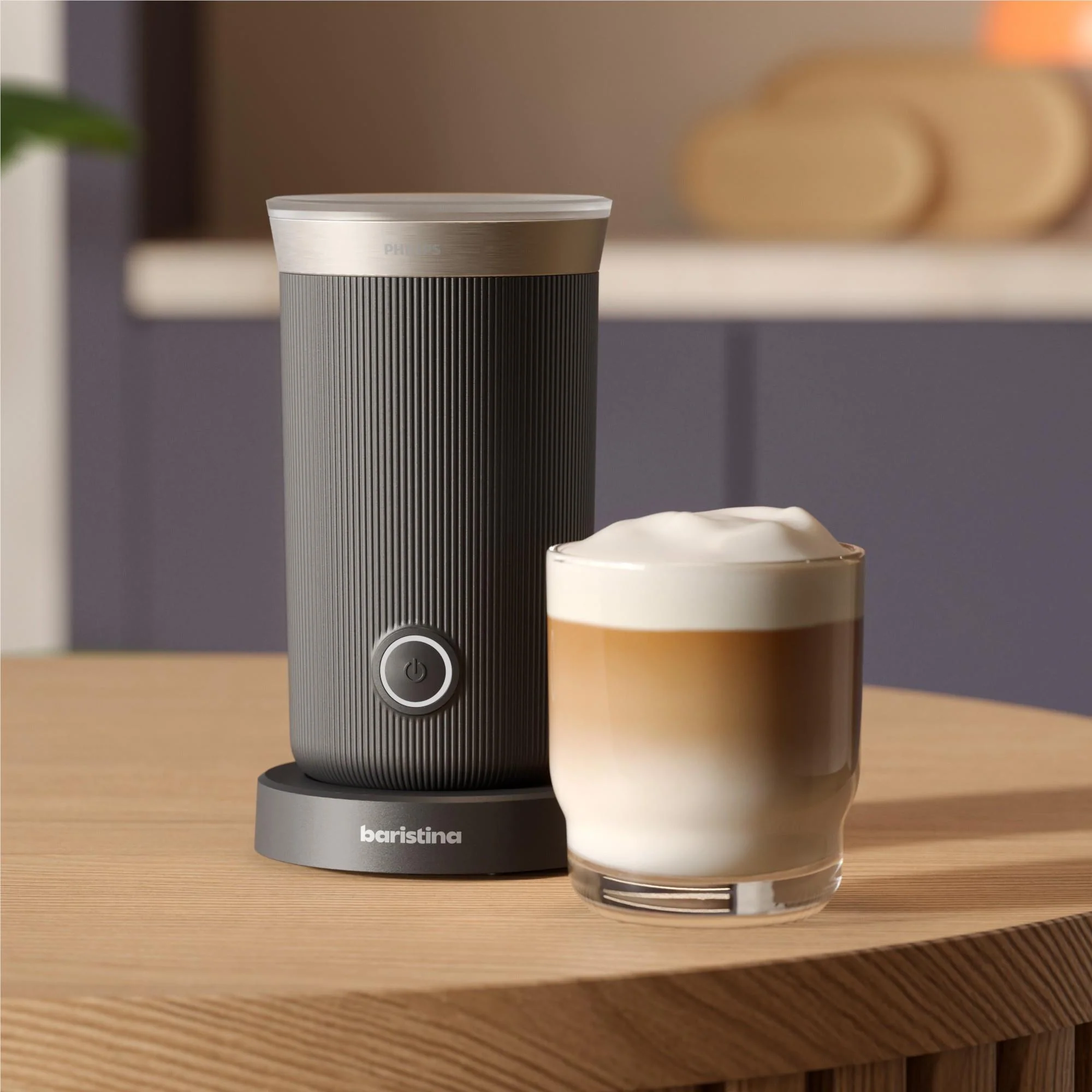 Philips Baristina Hot & Cold Milk Frother (Silhouette Black) - Image 5