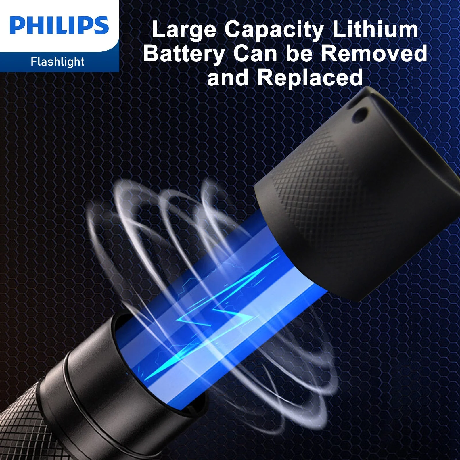 Philips SFL5805R Rechargeable LED Flashlight 1200 Lumens (Black) - Image 8