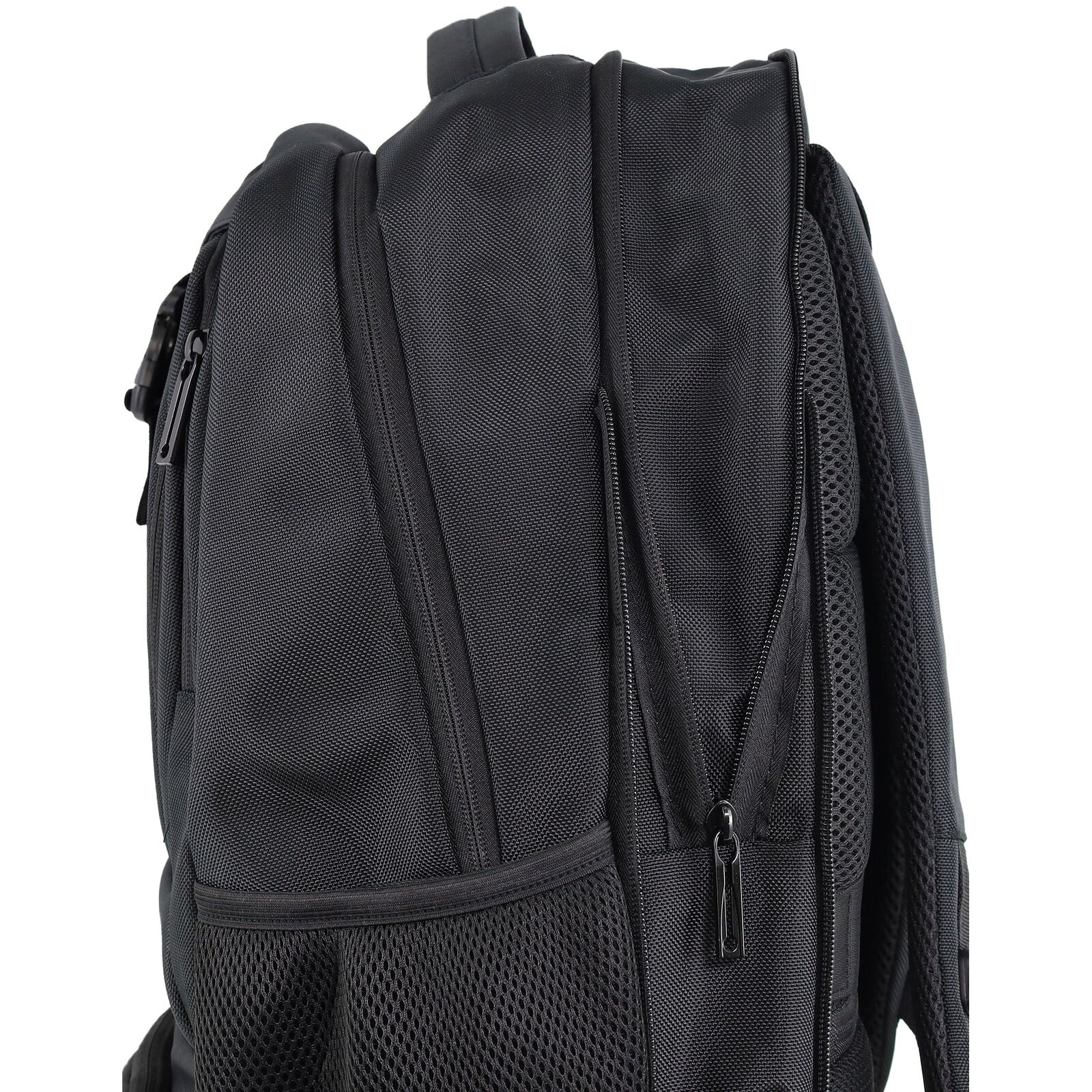 Pierre Cardin 32L Mens Nylon Computer/Business Backpack Bag - Black - Image 6