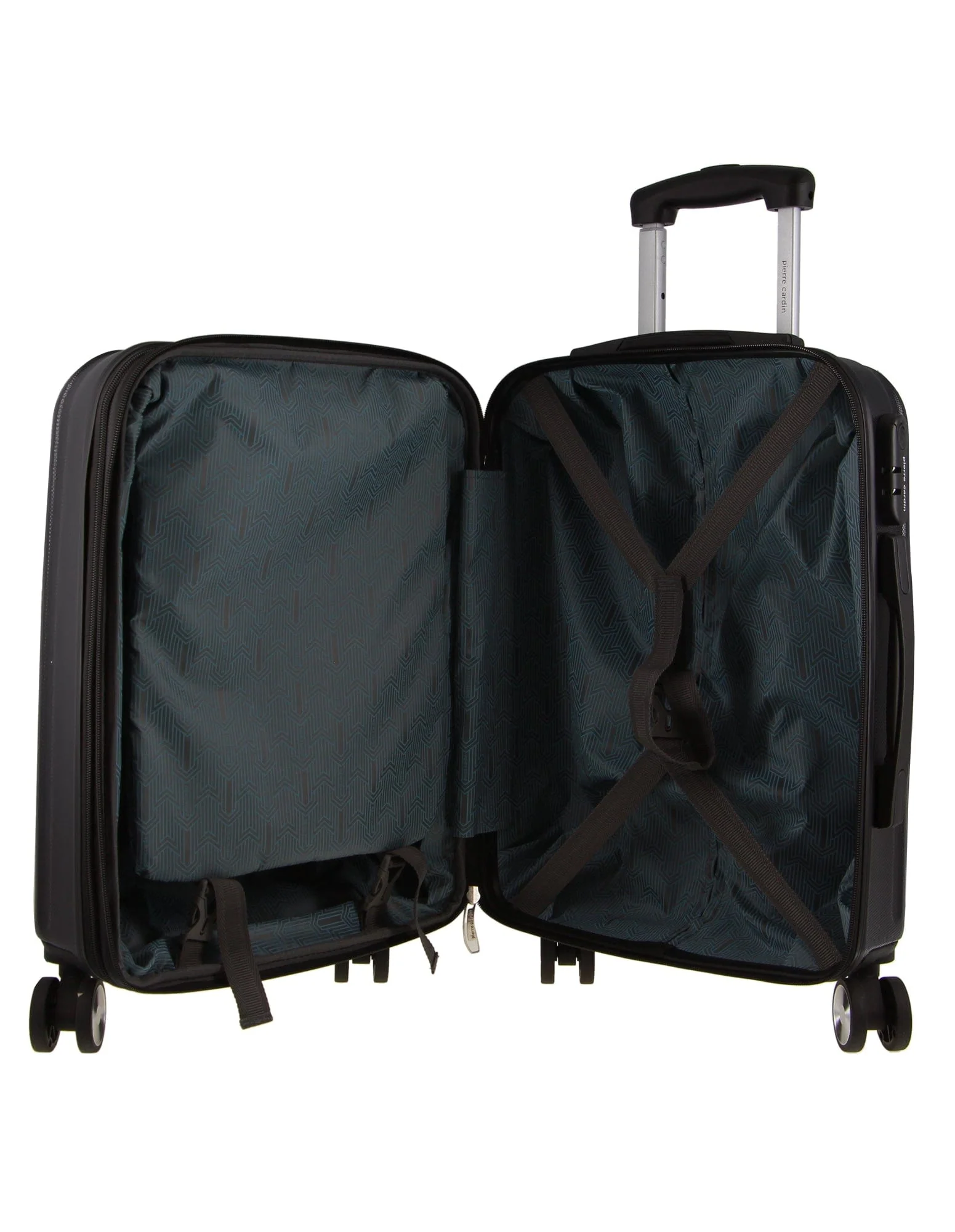 Pierre Cardin Cabin Hard-Shell Suitcase & Mini Beauty Travel Case w/ Tag Black - Image 10
