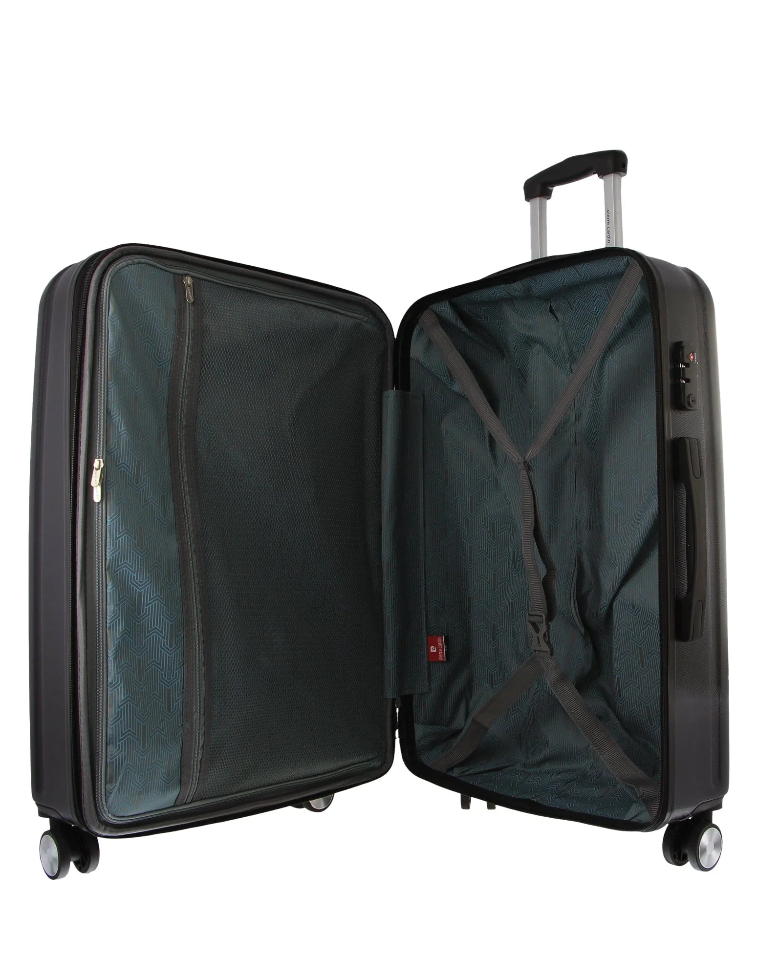 Pierre Cardin Large Hard-Shell Suitcase & Mini Beauty Travel Case w/ Tag Black - Image 10