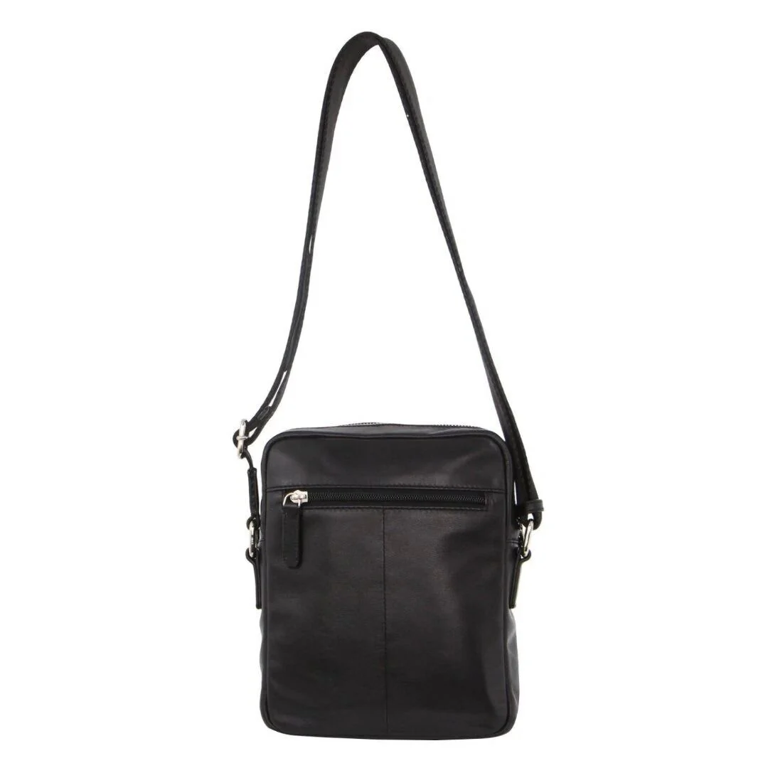 Pierre Cardin Leather Business Bag in Black & Organizer Cross Body in Black/Navy - Image 10