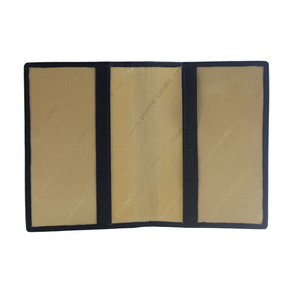 Pierre Cardin Leather Passport Holder/Cover Protected RFID Wallet Navy - Image 2